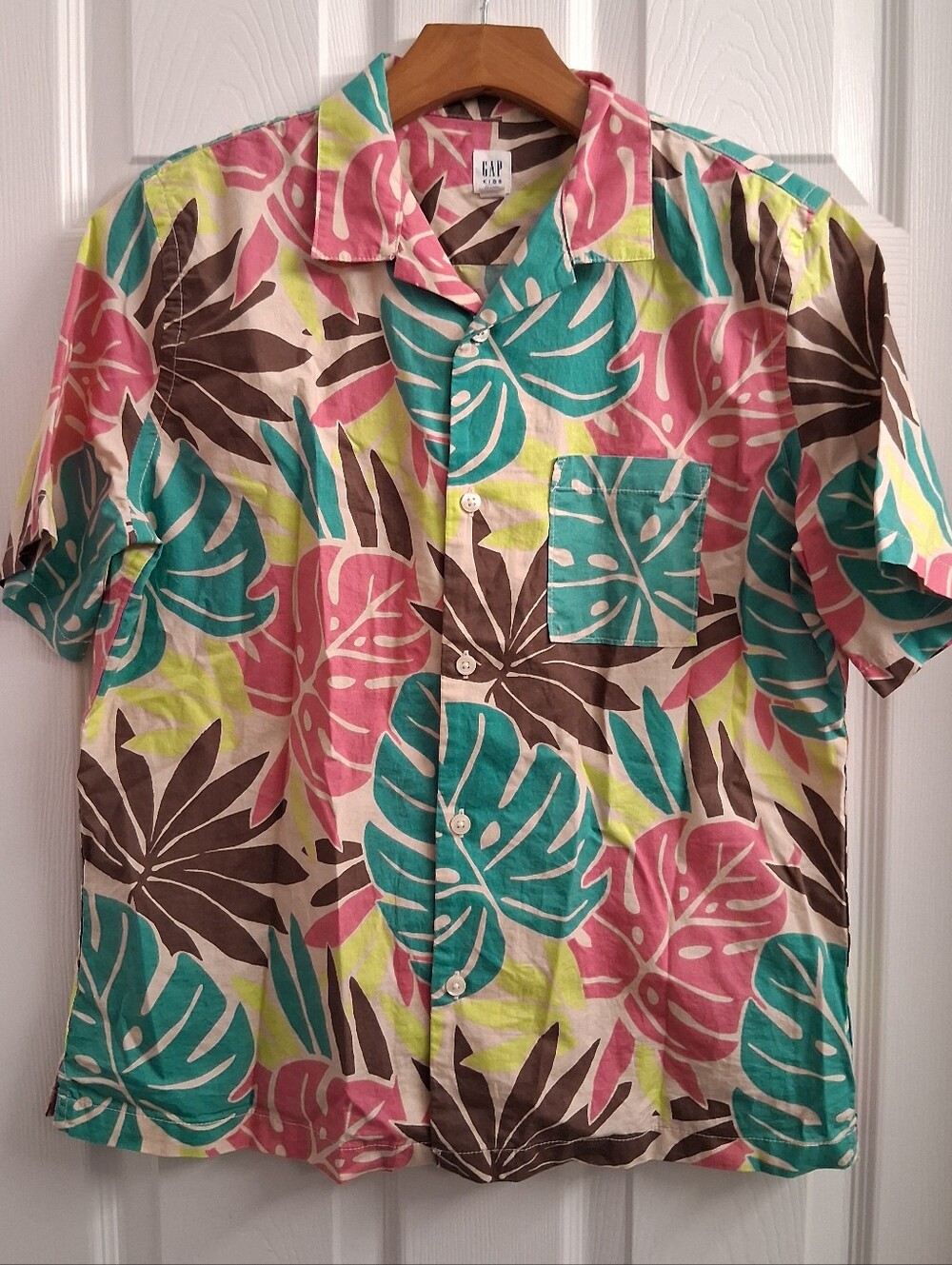 Gap Kids Tropical Button Down 14 16 XXL